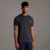 Lyle & Scott Lyle And Scott Sleeve Tape Stretch Tee -Winter Sportswear Lyle M Sleeve Tape Stretch 2023 True Black 1