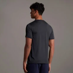 Lyle & Scott Lyle And Scott Sleeve Tape Stretch Tee -Winter Sportswear Lyle M Sleeve Tape Stretch 2023 True Black 3